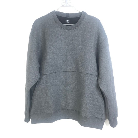 NWOT Lunya (Lahgo) Men's Restore Double Face Gray Crew Neck Sweatshirt SZ XL - Picture 1 of 11